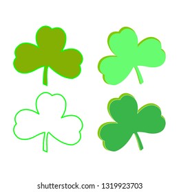 Realistic shamrock clover on a white background
