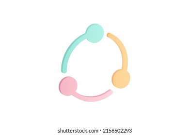 Realistic share 3d icon design illustrations. Network, data, connection, sharing, data sharing, file sharing vector design concept