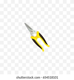 Realistic Shear Element. Vector Illustration Of Realistic Scissors Isolated On Clean Background. Can Be Used As Scissors, Shear And Clippers Symbols.