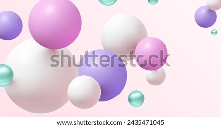 Realistic shiny spheres background vector design in eps 10