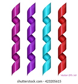 Realistic, shiny, vector, multi-colored tape for graphic and web design.
