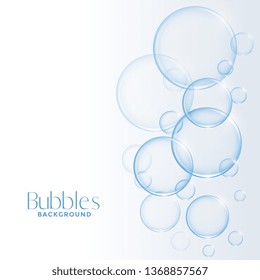 realistic shiny water or soap bubbles background