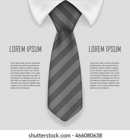 Realistic shirt and tie business bacground design vector illustration