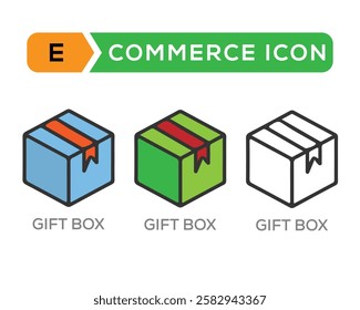 Realistic Shopping and Ecommerce Icons Set
