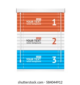 Realistic Shutters Window Menu Option Banner Card for Advertisement, Presentation and Promotion of Business. Vector illustration