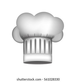 realistic silhouette of chefs hat with details