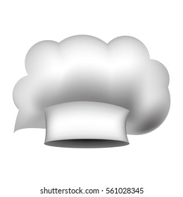 realistic silhouette of chefs hat irregular
