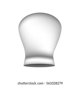 realistic silhouette of chefs hat rounded