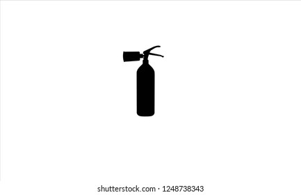 The realistic silhouette of fire extinguisherfor home using.