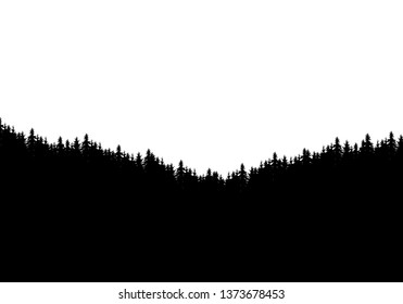 Forest Silhouette Images, Stock Photos & Vectors 