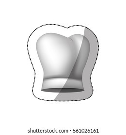 realistic silhouette sticker of chefs hat shading