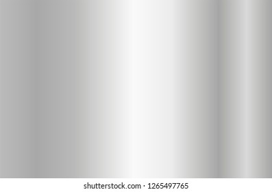 Realistic silver gradient texture. Shiny metal foil gradient. Vector illustration