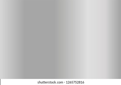 Realistic silver gradient texture. Shiny metal foil gradient. Vector illustration