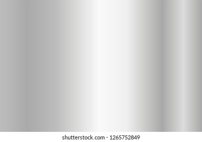 Realistic silver gradient texture. Shiny metal foil gradient. Vector illustration