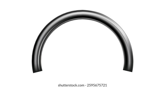 Realistic Silver Metal Clasp Vector Illustration.	