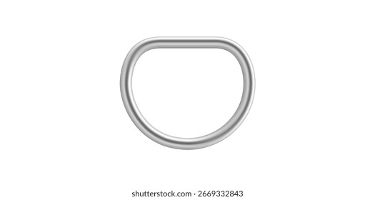 Ilustración vectorial realista de mango de metal plateado.	