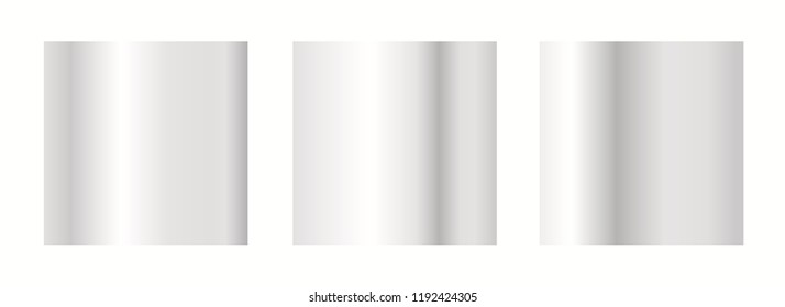 Realistic silver texture. Shiny metal foil gradient. Vector illustration