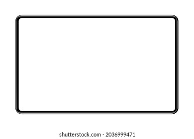 Realistic Silver White Drawing Pad with Transparent Screen. Scalable Tablet. High Detailed Device Mockup PNG. Vector illustration