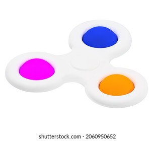 Realistic simple dimple triple. 3D color image