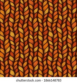 Realistische, einfache Stricktextur nahtloses Muster. Abstrakter Zierhintergrund in Gestalt eines gestrickten Stoffes. Styliertes Garn oder Frisur, Nahaufnahme