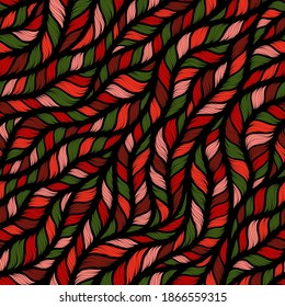 Realistic  simple knit texture seamless pattern. Abstract ornamental background in form of a knitted fabric. Stylized textured yarn or hairstyle close-up