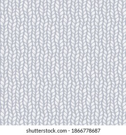 Realistic simple knit texture seamless pattern. Abstract ornamental background in form of a knitted fabric. Stylized textured yarn or hairstyle close-up