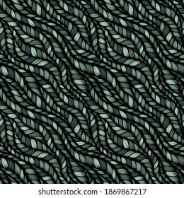 Realistic  simple knit texture seamless pattern. Abstract ornamental background in form of a knitted fabric. Stylized textured yarn or hairstyle close-up