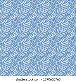 Realistic  simple knit texture seamless pattern. Abstract ornamental background in form of a knitted fabric. Stylized textured yarn or hairstyle close-up