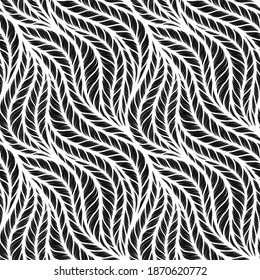 Realistic  simple knit texture seamless pattern. Abstract ornamental background in form of a knitted fabric. Stylized textured yarn or hairstyle close-up
