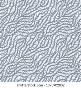 Realistic  simple knit texture seamless pattern. Abstract ornamental background in form of a knitted fabric. Stylized textured yarn or hairstyle close-up