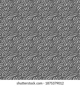 Realistic  simple knit texture seamless pattern. Abstract ornamental background in form of a knitted fabric. Stylized textured yarn or hairstyle close-up
