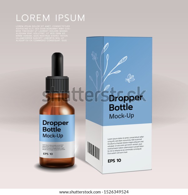 Download Realistic Skin Care Packaging Mock Brown Stock Vector Royalty Free 1526349524