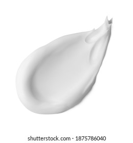 Crema cosmética de piel realista, gel de ducha o limpiador facial aislado en ilustración vectorial de fondo blanco