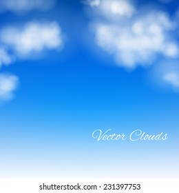 Realistic Sky With Gradient Mesh, Vector Illustration