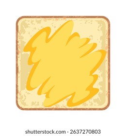 Realistic sliced ​​toast with jam in top view. Illustration vector