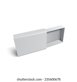 Realistic Sliding Box For Small Items On A White Background