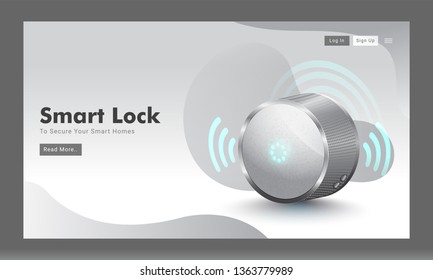 Realistic smart clock on cool background for cyber security recognition device.