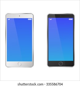 Realistic smart phones vector.