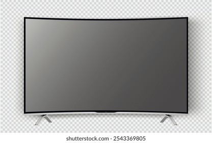 Montagem de tela de tv inteligente realista