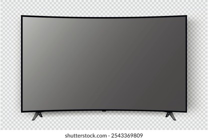 Montagem de tela de tv inteligente realista