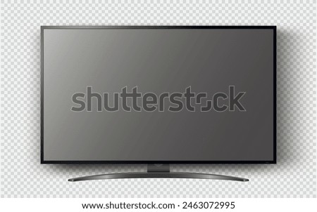 Realistic smart tv screen mockup