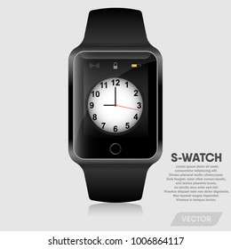 Realistic smart watch modern design., Vector, Illustration.