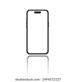 Realistic smartphone black frame mockup vector