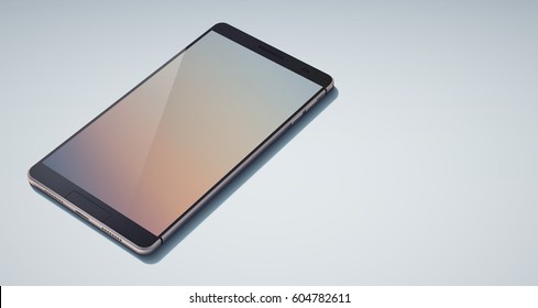 Realistic smartphone with blank screen. Mobile device. Vector Illustration, eps10, contains transparencies.