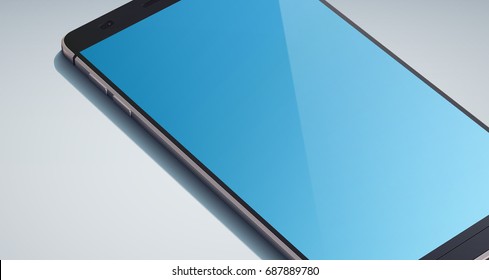 Realistic smartphone with blank screen. Mobile device. Vector Illustration, eps10, contains transparencies.