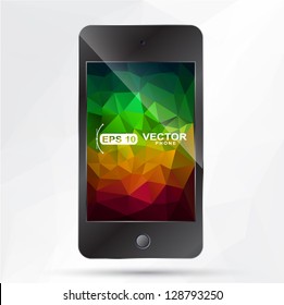 Realistic smartphone design, isolated. Vector object