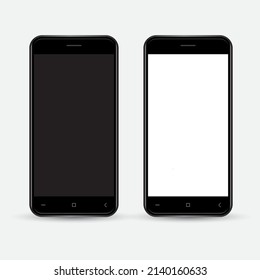 Realistic smartphone design vector isolated on white background.
Collection of realistic smartphone vector illustration.