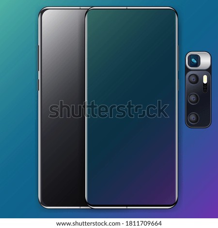 realistic smartphone display with blank screen