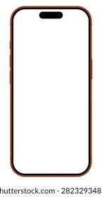 Realistic smartphone empty screen frame overlay mockup. Mobile phone display template isolated on transparent bg. Device front view. Smart phone vertical for social media. Vector illustration