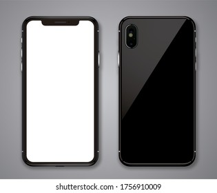 Ilustración realista de un smartphone. Burla precisa